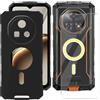 BUNALFaa Custodia per Doogee Fire 5 Ultra (6.6) + con Vetro Temperato Protezioni schermo, Case Black Silicone Morbido Cover Bumper Protettiva Antiurto Antiscivolo -Black