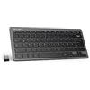 TECKNET, tastiera wireless sottile, layout tedesco QWERTZ, 2,4 GHz, tastiera mini wireless da 78 tasti con ricevitore USB nano per Windows 11/10/8/7/Vista/XP e Smart TV Android - Grigio