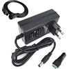 DZYDZR DC 12V 4A 48W Alimentatore 5,5 X 2,1mm/2,5mm Plug e 1 m DC 12V Cavo di Prolunga e 2,1mm x 5,5mm DC Female Connettore Striscia LED