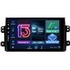 MISONDA Autoradio Android doppio din GPS per Suzuki SX4 2006-2013/Fiat Sedici 2005-2014|Telecamera posteriore gratuita|9 pollici QLED |6G+128G |DAB/4G/WiFi/BT/MirrorLink/SWC/FM/AUX/Carplay/DSP