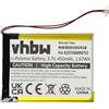 vhbw 1x batteria compatibile con Samsung YP-T10QB/XSH, YP-T10JR, YP-T10JAU MP3 music player lettore musicale (450mAh, 3,7V, Li-Poly)