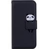 Miagon Animale Flip Custodia per Xiaomi 11T PRO,Portafoglio PU Pelle TPU Cover Design con Slot per Schede Magnetico Protettivo Case,Nero