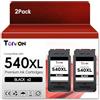Torvon Cartucce d'inchiostro nero PG-540XL di ricambio per Canon 540, compatibili con stampanti TS5150, MG3650S, TS5151, MG3650, MG4250, MX475, MG3250, MG4150, MX375 (2 nere)