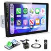 Rimoody Autoradio 1 Din con Wireless Carplay Android Auto Bluetooth 5.2 FM/AM/RDS, 9 Pollici Touchscreen Radio con iOS/Android Mirror Link USB/AUX/EQ/Tipo C Comandi al Volante Telecamera Posteriore