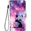 BLOTECH Cover del PU Pelle per Samsung Galaxy S26FE,Liscio Brillantini Glitter Bling Wallet Cover Cavalletto, Portabiglietti,Chiusura Magnetica Shockproof Case for Samsung Galaxy S26FE,Panda carino