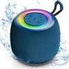 JYX Cassa Bluetooth 5.4 Potente 40W con Luce, Autonomia 30 ore, Doppio Basso Driver, IPX7, TWS Accoppiamento AUX, TF, USB, Ideale Attività All'aperto/Feste/Viaggi, Blu