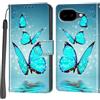 PHINIENLAND Cover per Google Pixel 10A custodia portafoglio Turquoise | 3 scomparti carte, 1 tasca banconote, Chiusura magnetica, Supporto, Pelle PU flip cover per Pixel 10A