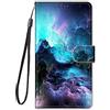 Miagon Custodia Cover Case per Xiaomi 11T PRO,Colorato Modello Pelle Portafoglio Libro Cuoio Flip Cover con Porta Carte Magnetica Supporto,Nube