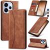 Jasonyu Cover per Oppo Reno 15 Pro, Portafoglio PU Pelle Custodia, Marrone