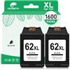 COLORETTO 62XL Cartucce per HP 62 XL Cartuccia Nero (2-Pack)