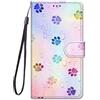 Rnrieyta Miagon Custodia Cover Case per Honor 90,Colorato Modello Pelle Portafoglio Libro Cuoio Flip Cover con Porta Carte Magnetica Supporto,Orma