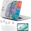 MUSHUI 4 in 1 Custodia per MacBook Pro 13 Pollici 2022-2016 (Modello: A2338 M1 M2 A2289 A2251 A2159 A1989 A1706 A1708), Morbida Case & Tastiera Cover per Mac Pro 13.3, Cervello Creativo 4
