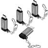 EasyULT Adattatore Micro USB a USB C 4 Pack, Micro USB (Maschio) a USB C (Femmina) Adattatore Trasferimento Dati, per Samsung Galaxy S7/S7 Edge/S6/J7/J3, Huawei P Smart P10 Lite P9 Lite-Grigio