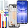 HLYGZX Display Schermo per Samsung A54 A546B A546B/DS OLED Nero con Cornice