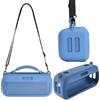 Hzycwgone Custodia per Bose Diffusore Portatile SoundLink Max,Borsa Cover in Silicone Viaggio Accessori con Tracolla per Bose Soundlink Max(Blu Custodia)