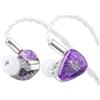 Linsoul Kiwi Ears Orchestra Lite Performance Custom 8BA in-Ear Monitor con Cavo Staccabile 4core 7N in Rame OFC Senza Ossigeno, Frontalino Artigianale per Musicista Audiofilo da Studio(Viola)
