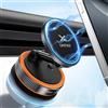 UKEXE Supporto da auto magnetico con ventosa per telefoni cellulari Magsafe, Supporto telefono auto a ventosa ultra regolabile 360° per iPhone 17 Pro Max 16 15 14 13 12 Air Plus (Arancione)