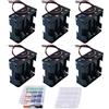 GTIWUNG 6 Pezzi 8 Slot Doppio Strato AA Supporto Batteria Scatola Batterie, 2 Pezzi Custodia per Batterie AA/AAA in Plastica Trasparente