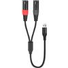 Wisyurt Cavo audio da USB a XLR da USB A a doppio XLR maschio, cavo audio stereo da 100 cm