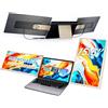 Livelect-m LivElect Estensore triplo per schermo portatile da 15,6 pollici, FHD 1080P IPS, monitor da viaggio rimovibile con altoparlanti, plug & play