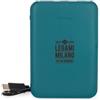 Legami - Power Bank, Supercharge, Tema Petrol Blue, 2 porte, Type-C e 1 USB, ricarica fino a 2 Dispositivi contemporaneamente, Cavo di ricarica Type-C incluso, Capacità 5000 mAh