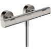hansgrohe Ecostat Fine rubinetto doccia esterno con termostatico, 13324800, Ecostat Fine acciaio inox spazzolato [Rubinetteria Bagno > Rubinetteria Doccia]