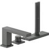 hansgrohe Tecturis E rubinetto bordo vasca, miscelatore monocomando, 73443340, Tecturis E nero cromato spazzolato [Rubinetteria Bagno > Rubinetteria Vasca]
