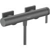 hansgrohe Tecturis E rubinetto doccia esterno con miscelatore, 73620340, Tecturis E nero cromato spazzolato [Rubinetteria Bagno > Rubinetteria Doccia]