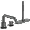 hansgrohe Tecturis S rubinetto bordo vasca, miscelatore monocomando, 73447340, Tecturis S nero cromato spazzolato [Rubinetteria Bagno > Rubinetteria Vasca]
