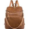 Cottoncode Zaino Donna Piccoli Pelle, Zainetto Urbano Elegante, Convertibile in Borsa a Tracolla e Mano, Zaini Viaggi, Pendolari e Università