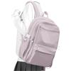 WEPOET Zaino scolastico carino da donna, leggero, impermeabile, casual, con tasche multiple, grande capacità, per bambini e ragazze, Viola, 18.1 x 13.7 x 5.5, Minimalista