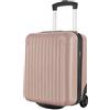 R.Leone Valigia 40x30x20 cm Trolley Bagaglio a mano 2 Ruote in ABS adatto Wizz Air, Vueling, Volotea 288 (Rose Gold, Valigia 40x30x20 cm, 2 Ruote)