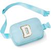 YOOLIFE Marsupio con lettere per bambine, regalo per bambine dai 3, 4, 5, 6, 7, 8, 9, 10, 11, 12 anni, regalo personalizzato per donne, fidanzate, sorelle, mamme, Blu, D