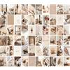 Tallsocne Kit per collage di immagini estetiche, decorazione per camera da letto, dormitorio, stile vintage (60 pezzi, 10 x 15 cm) (beige boho)