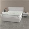 Italian Bed Linen Topper Memory Foam ALOE letto Matrimoniale 160x190 cm, altezza 5 cm, Made in Italy, Rivestimento Sfoderabile e Lavabile, Coprimaterasso con Elastici per fissaggio al materasso