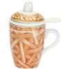 THUN, Tisaniera in Porcellana, Linea AbbracciAMI, Tisaniera da Collezione, Idea Regalo per Natale, 350 ml, Ø 8.45 cm, 10.50 cm h