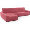 FAVERTI Fodera per chaise longue, braccio lungo sinistro (vista frontale) | Modello Novele, copripiumino super regolabile, fucsia chiaro, protezione di qualità in tessuto jacquard al tatto di cotone