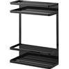 Yamazaki 1801 TOWER Mensola Laterale Magnetica per Lavanderia, nero,Acciaio/Magnete/Silicone, minimalistisch, 11,5 x 28 x 40 cm (L x L x A)
