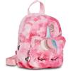 SJ GANG STYLE JAM GANG Mini Zainetto Unicorno Per Bambine In Pelliccetta Rosa, Con Spallacci Regolabili, Dettagli Scintillanti E Cursori Personalizzati