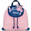 Seven Zainetto LILO & STITCH starry eyed per bambine, Ecopelliccia, Pattina con patch applicato, Apertura con coulisse, Spallacci regolabili, Prodotto ufficiale, Idea regalo