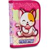 Mitama Astuccio Spinny Mitama Asilo, Double Face con Doppia Grafica, Contenente Pastelli, Pennarelli, Forbice etc.., Rosa, Bambine, Scuola e Tempo Libero