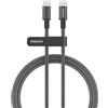 Philips Cavo USB-C DLC5060CC da 60 W PD, 2 m, ricarica rapida, intrecciato e durevole, resistente agli animali, cavo di sincronizzazione dati per Android Auto, CarPlay, laptop, tablet