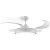 Ufesa Ventilatore da soffitto Seoul, motore DC 40W, silenzioso ed efficiente, 106 cm, luce LED integrata 48 cm, 4 pale retrattili, 3 tonalità di luce, 6 velocità, timer, telecomando, bianco