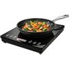 Cecotec Piastra Induzione Portatile Full Magma Slim Pure. 2000 W, Design in Vetro, Display Touch, 9 Livelli di Potenza, Timer, Alta Resistenza, Facile Pulizia, Superficie 26x32 cm