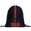 Seven Milan Sacca Zaino Scuola, Rosso Nero, Apertura con Coulisse, Scuola e Tempo Libero, Bambini e Ragazzi
