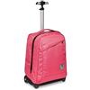 Invicta Trolley Scuola Benin, Rosa, 2 in 1, Doppio Uso, Zaino con Carrello Fisso e Crossover System, Maxi Capienza, Zaini e Trolley, Viaggio, Bambine e Ragazze