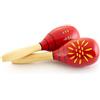 Tiger Maracas Decorate in Legno Rosse