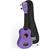 Mad About SU8-PU Ukulele soprano in viola con custodia morbida, plettro e corde di ricambio, Ora dotato di corde in carbonio nere che offrono un suono più brillante