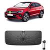 Ruiya 2026 Upgrade Ombrello Parasole Auto Parabrezza Compatibile con VW Polo MK6 2020-2026 | Taigo 2022-2026, Parasole Anteriore Pieghevole Protezione UV, Accessori Auto Polo