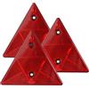 Aelxveba 3 riflettori triangolari rossi, per rimorchi posteriori, catadiottri robusti, luci posteriori standard, con spaziatura dei fori, fissaggio a vite o colla
